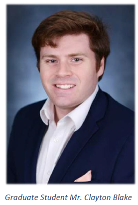 Graduate Student Mr Clayton Blake.